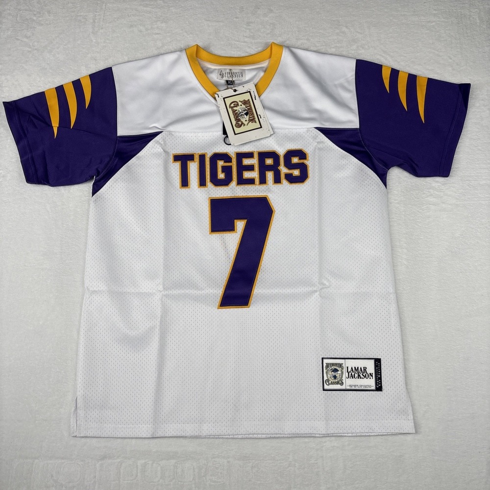 Headgear Classics Lamar Jackson Boynton Beach Tigers HS Throwback Jersey Size XL